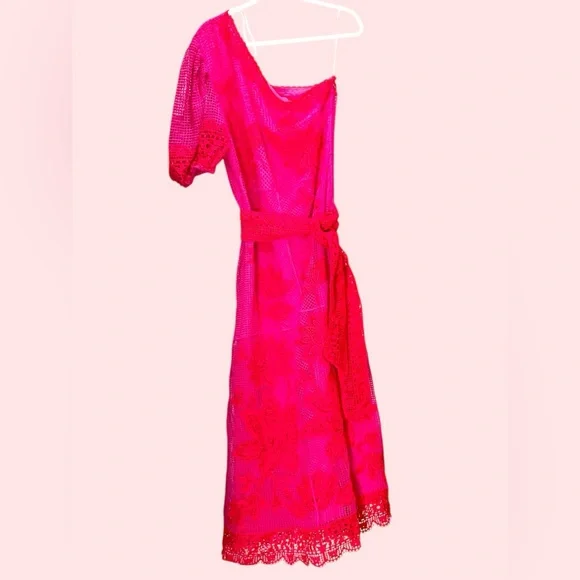 Farm Rio Guipuire Bicolor Maxi Dress, L - Picture 2 of 9